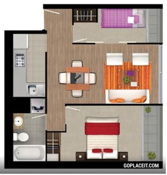 Centrico Departamento Completo, 3 Personas Santiago