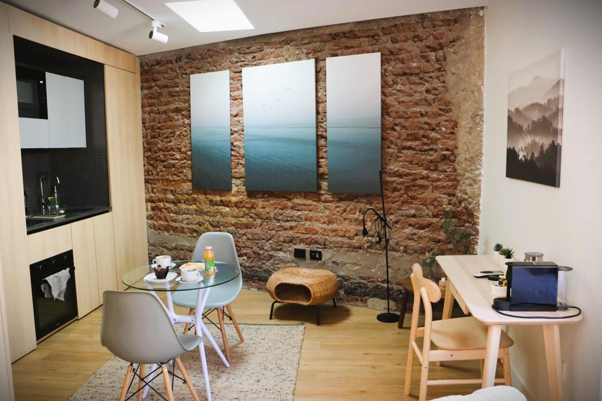 Hom I Confortable En Bohemio Barrio De Lastarria Apartamento