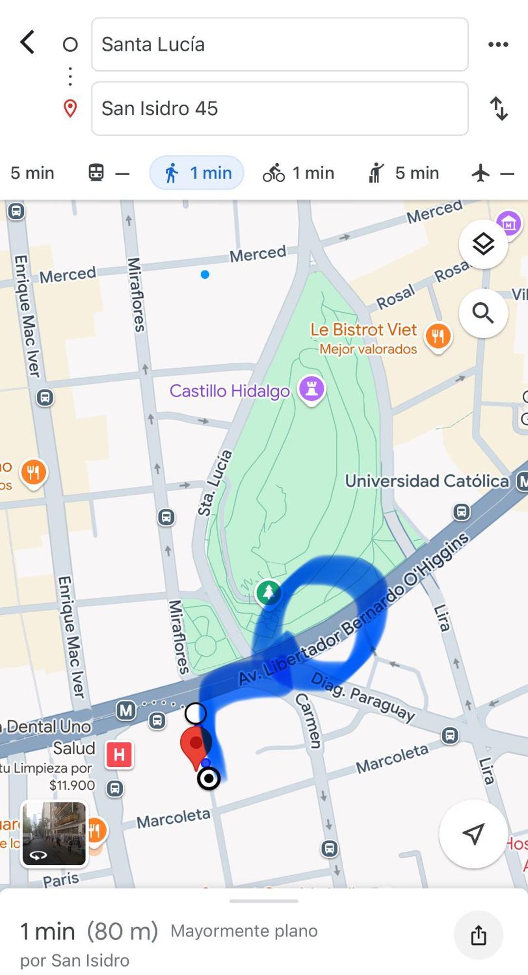 1centro Historico, Salida Metro Santa Lucia *