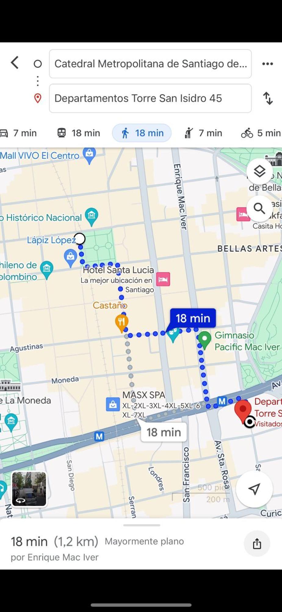 Apartamento 1asalida Estacion Metro Santa Lucia Santiago