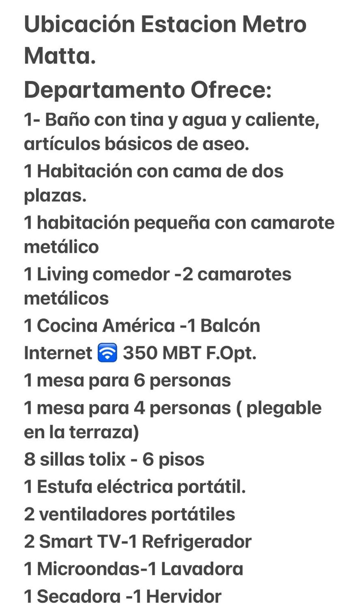 Apartamento Ap Metro Matta Empresas Familias Estudiantes *