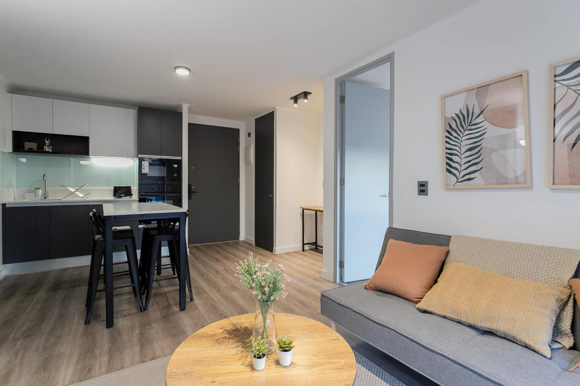 Apartamento Luminous For 5 In Ricardo Lyon Santiago